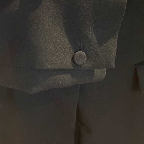 ZARA velvet lapel tuxedo single button flap pockets black Size Small - Picture 10 of 16